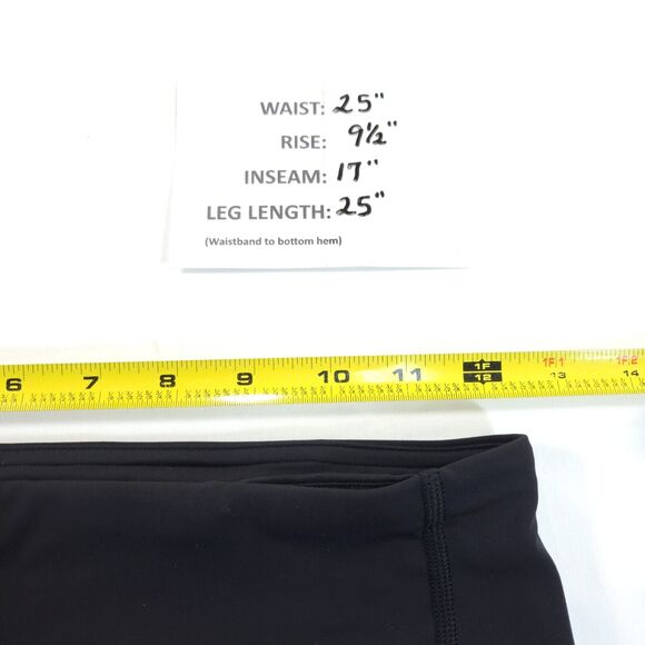 Lululemon Pull On Athletic Yoga Running Leggings Womens Size 4 Green Black - Picture 9 of 9